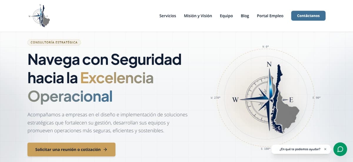 Sitio web de Estribor Consultores desarrollado por Soluciones DyS